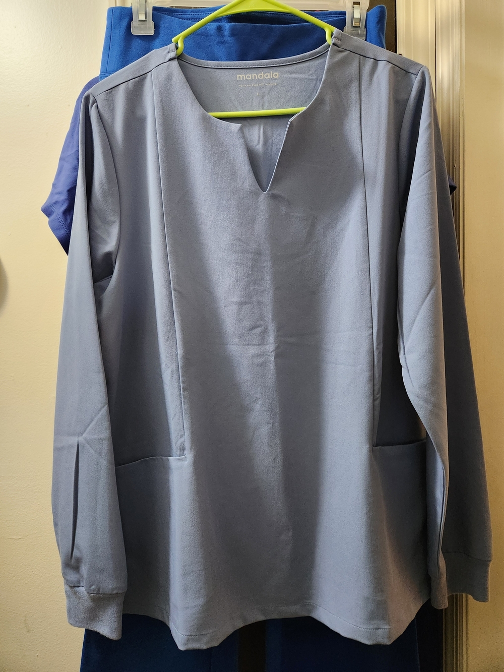 Mandala Women's Long Sleeve Top in Periwinkle